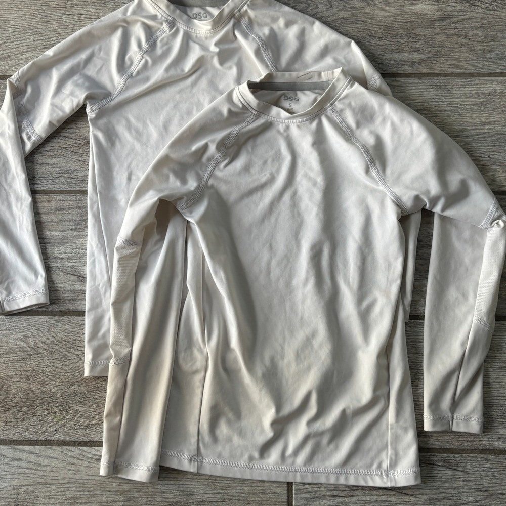 DSG Compression Shirt Boys Small (8-9) LOT of 2 Top Base Layer Moisture Wicking